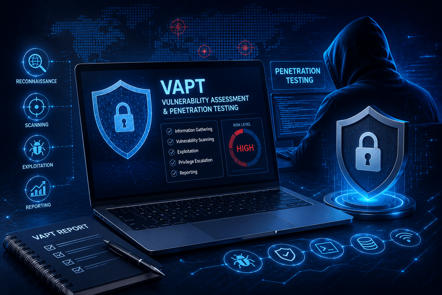 CERT-In VAPT vulnerability assessment illustration