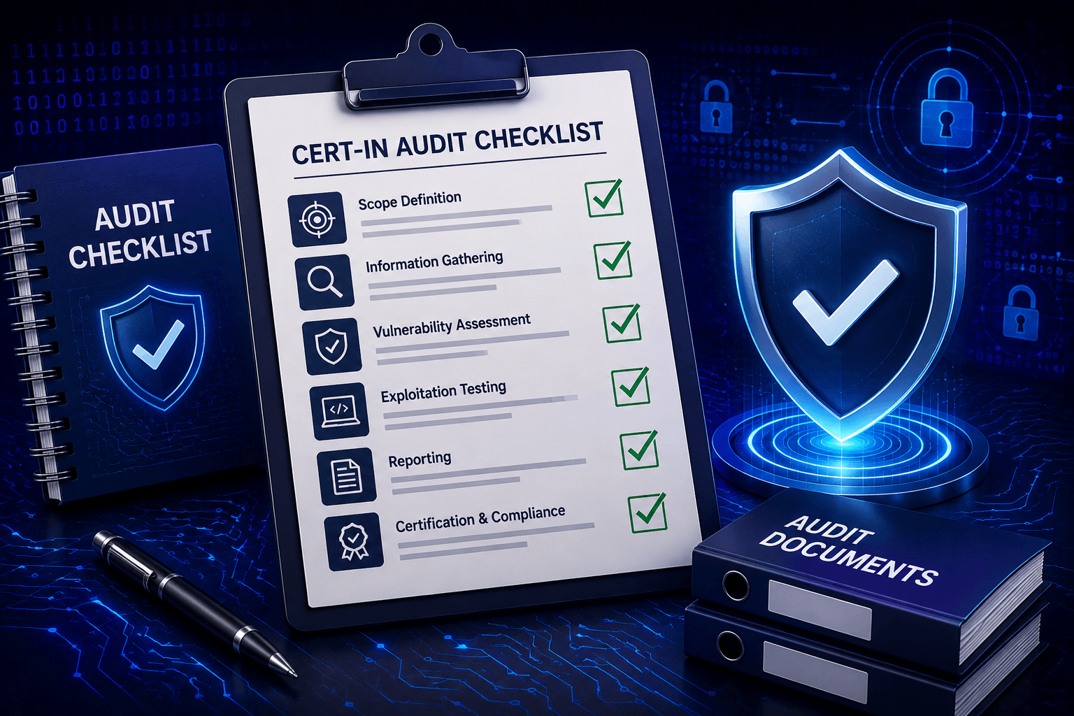 CERT-In audit readiness checklist illustration
