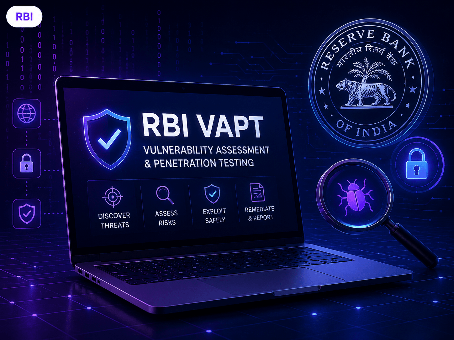 RBI VAPT vulnerability assessment and penetration testing illustration